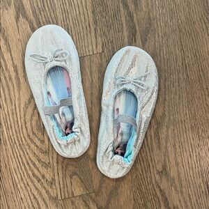 H&M Frozen Shimmering Silver Kids Slippers